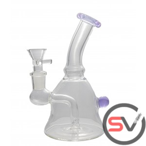 BENT NECK GUMDROP GLASS WATER PIPE 6inch